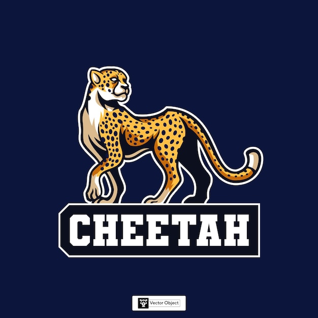 Vector cheetah mascot logo