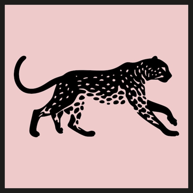 Cheetah Sprint Clip Silhouette art