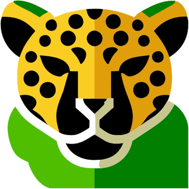 cheetah with green eyes at the forest icon