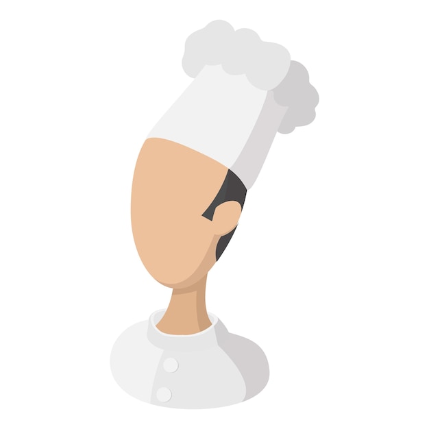 Vector chef cook avatar cartoon icon man avatar hotel symbol on a white background