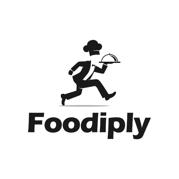 Chef delivery food use chef hat cooking logo inspiration vector