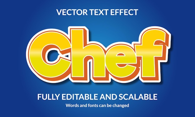 Chef Editable 3D text style effect