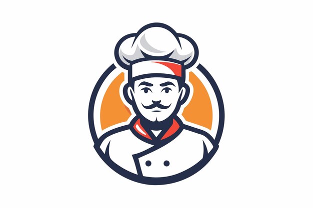 Vector chef hat cartoon playful logo vector illustration