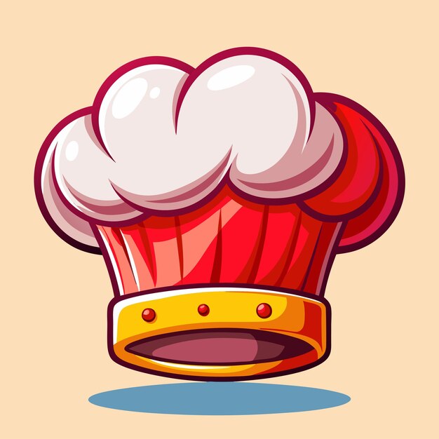 Vector chef hat clipart cartoon style illustration