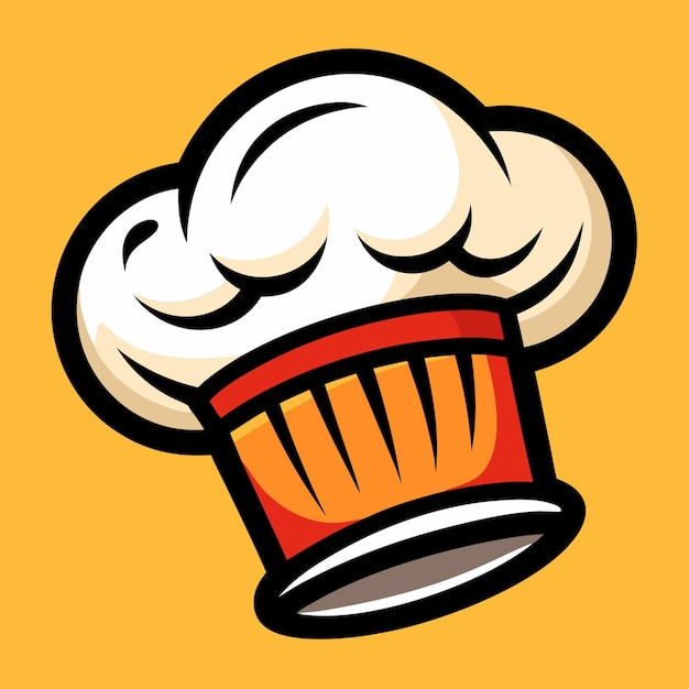 Chef hat clipart cartoon style illustration