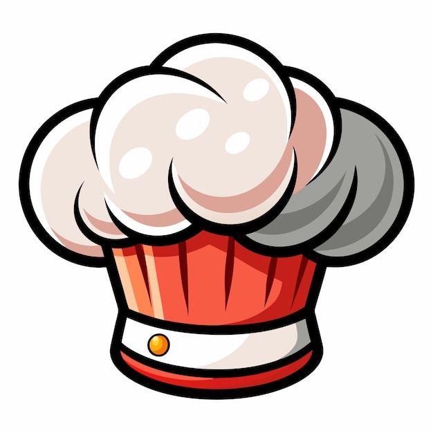 Vector chef hat clipart cartoon style illustration