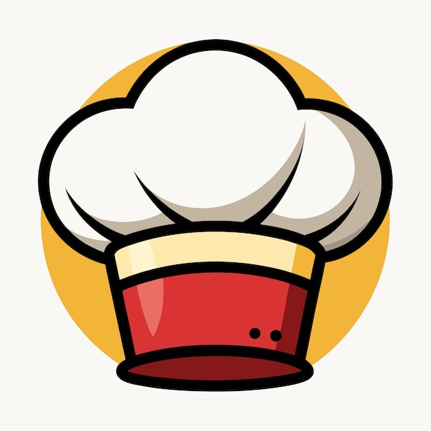 Chef hat clipart cartoon style illustration