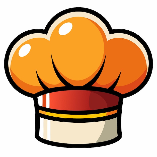 Chef hat clipart cartoon style illustration