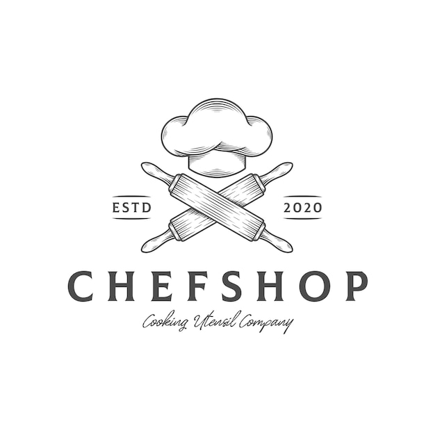 Chef Hat Cooking Logo Template