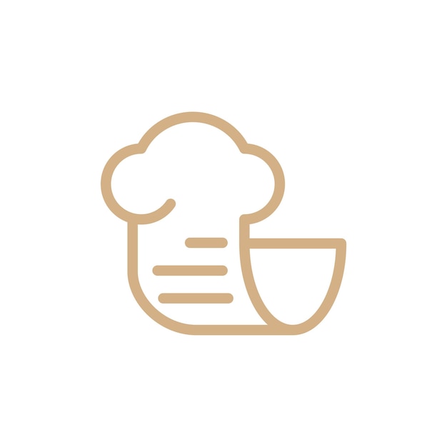 chef hat logo design menu recipe restaurant icon vector illustration