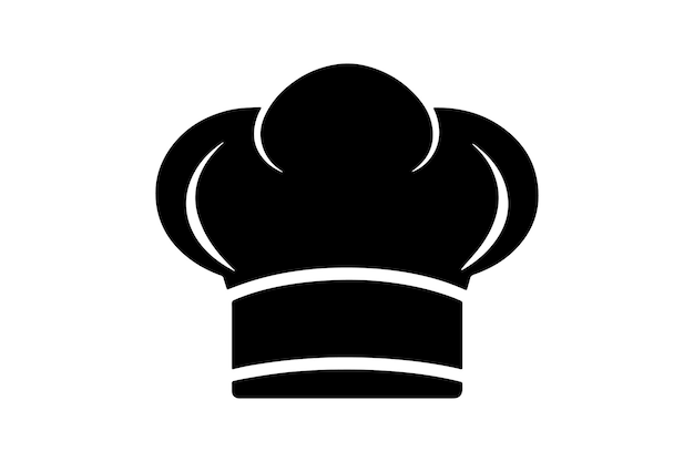 Chef hat silhouette vector illustration Chef hat silhouette vector