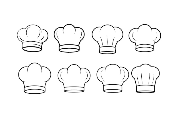 Chef hat silhouette vector illustration Chef hat silhouette vector