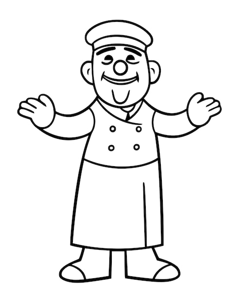 Chef holding a pizza in his hand.