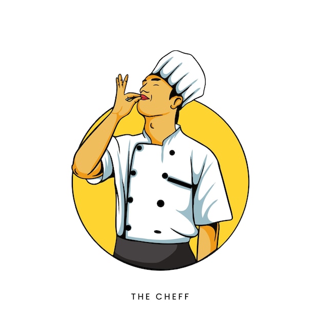 chef illustration with hat