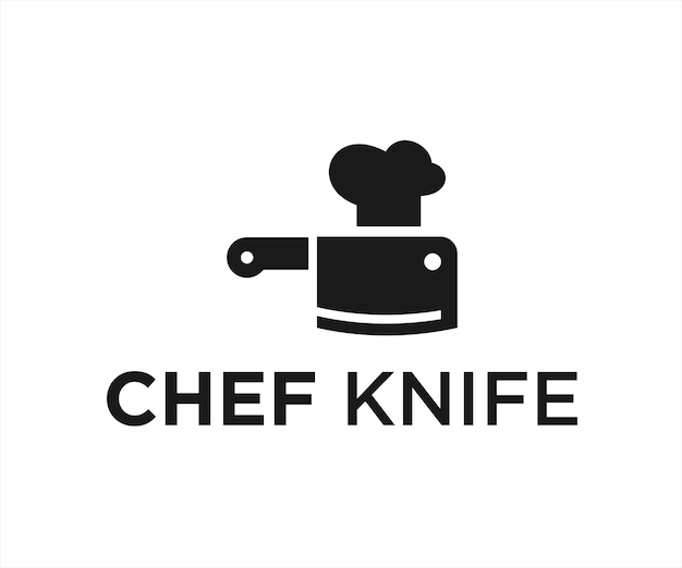 chef knife logo design vector illustration