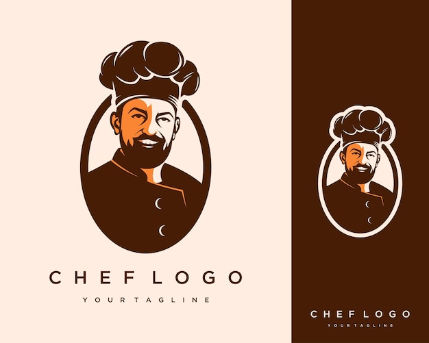 Chef man with your brand. Chef Logo Mascot.