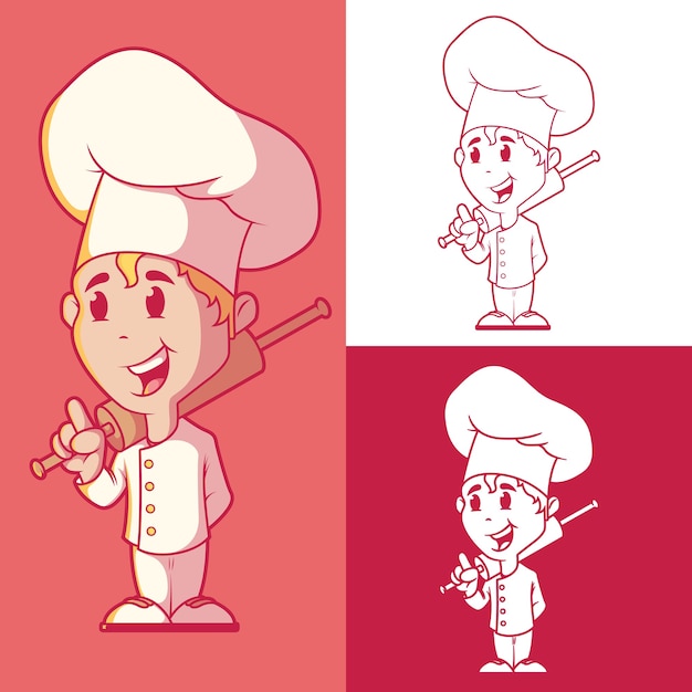 Chef Mascot Logo character