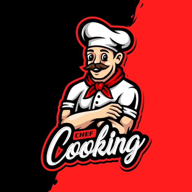 Chef mascot logo esport gaming