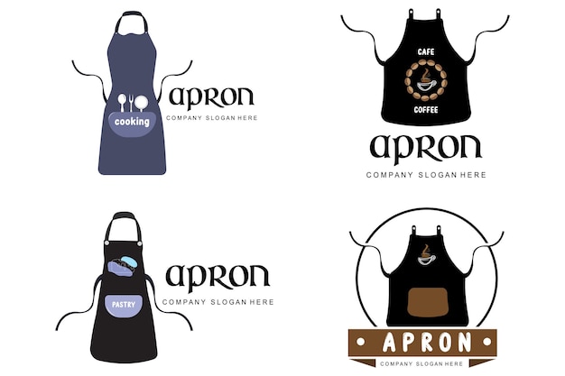 Chef Protective Clothing Apron Logo Vector Sticker Illustration DesignClothingBackground