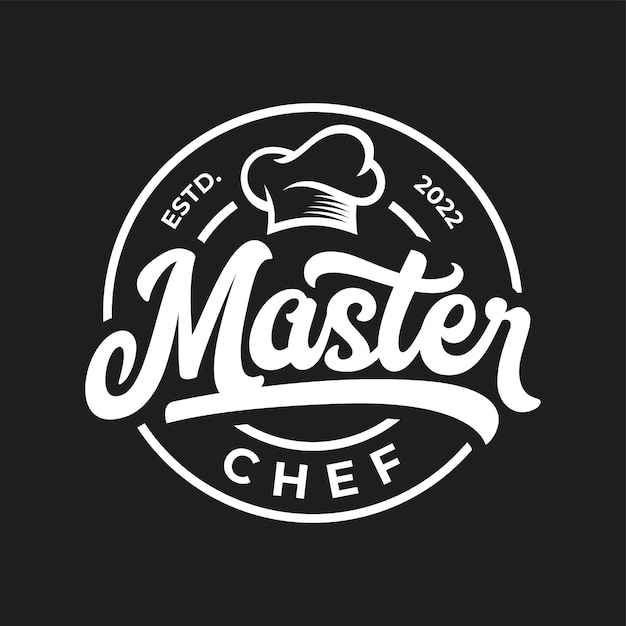 Chef restaurant badge logo stock illustrations template