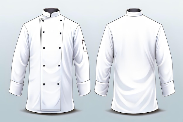 chef's coat chef outfit a vector graphic