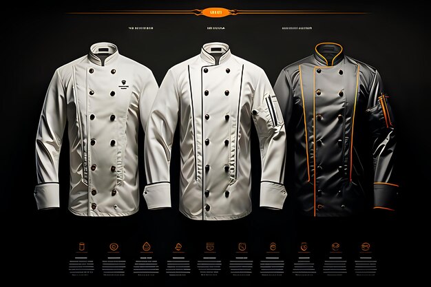 Vector chef's coat chef outfit a vector graphic