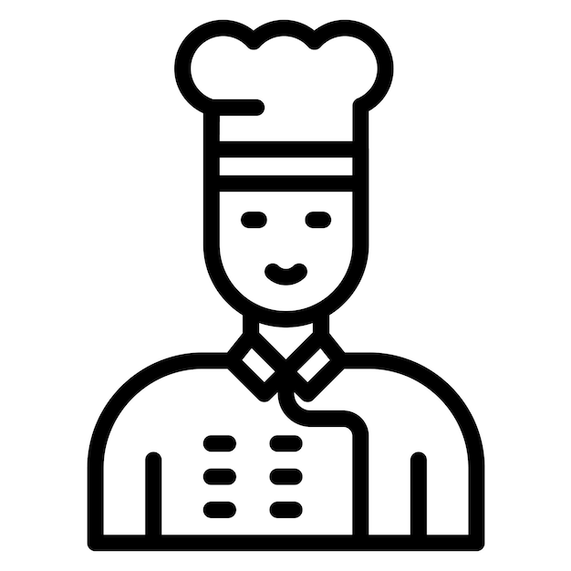 Chef vector icon illustration of Restaurant iconset