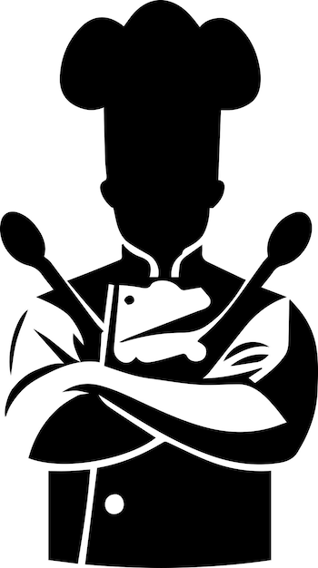 chef vector silhouette illustration