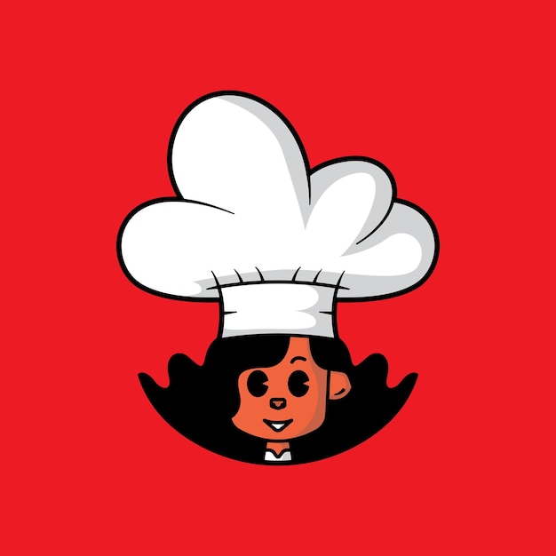 Vector a chefs hat is on a red background