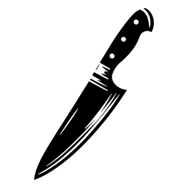 Chefs Knife Silhouette Vector Illustration