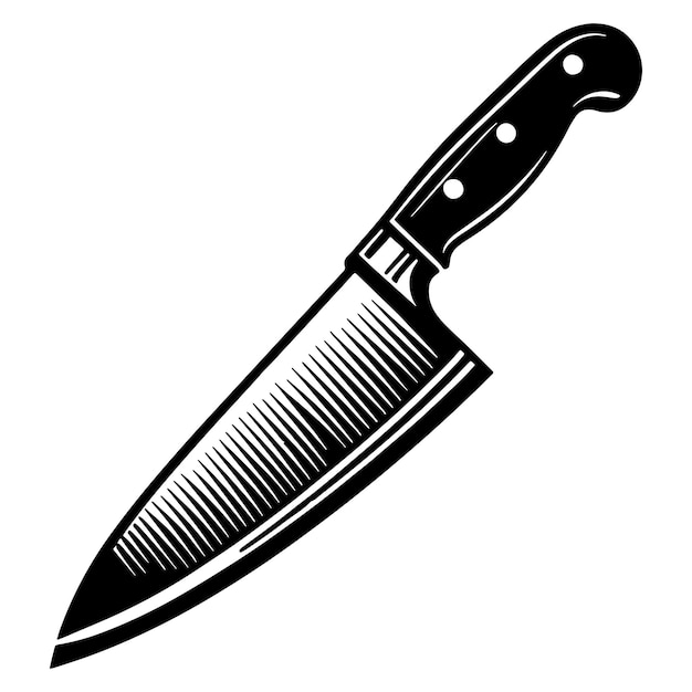 Chefs Knife Silhouette Vector Illustration