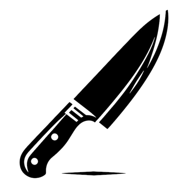 Chefs Knife Silhouette Vector Illustration