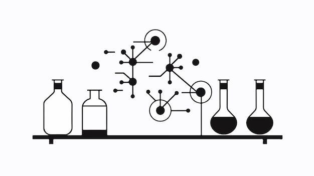 Vector chemical analysis vector icon