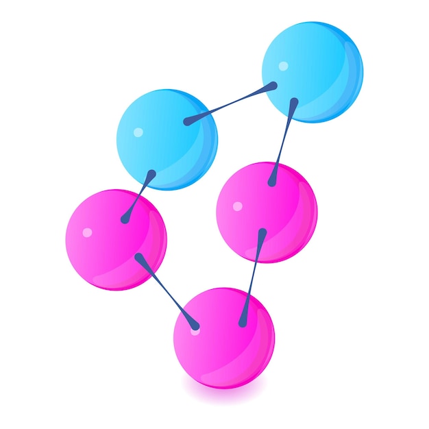 Chemical combination icon Isometric illustration of chemical combination vector icon for web