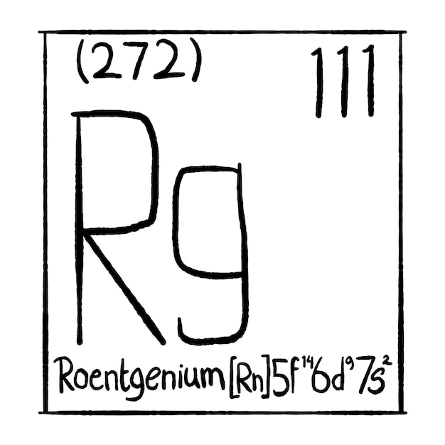 Chemical elements hand drawn vector icon