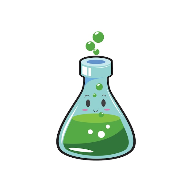 Chemical glass cartoon vector illustration