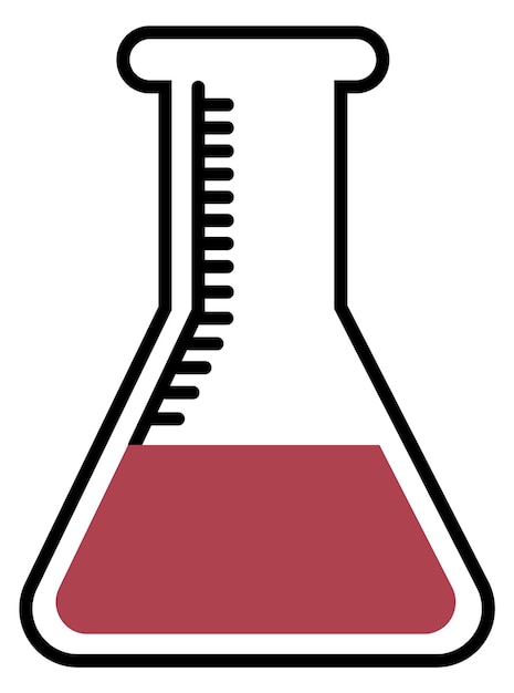 Chemical glass icon Laboratory equipment Science symbol