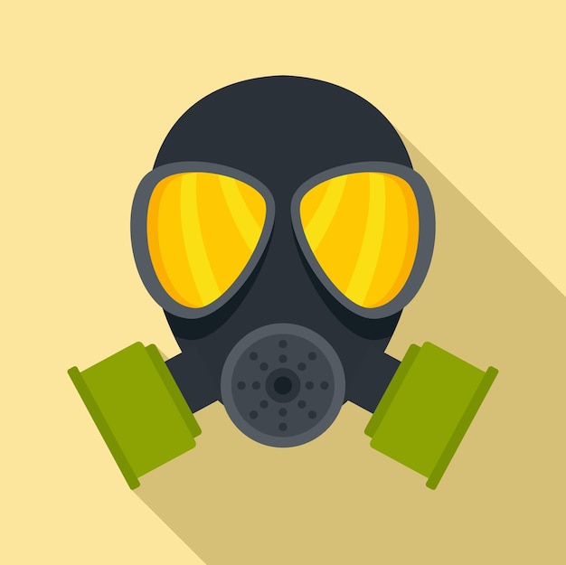 Vector chemical mask icon flat illustration of chemical mask vector icon for web design