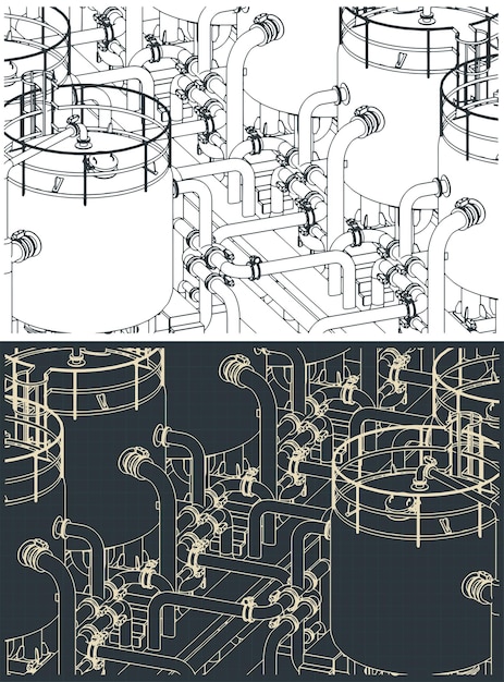 Chemical production tanks blueprints