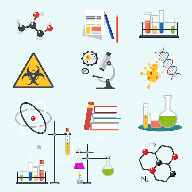 Chemical science icons