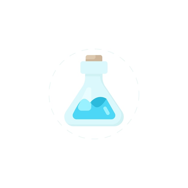 Chemistry glassware vector flat icon isolated illustration on on white background