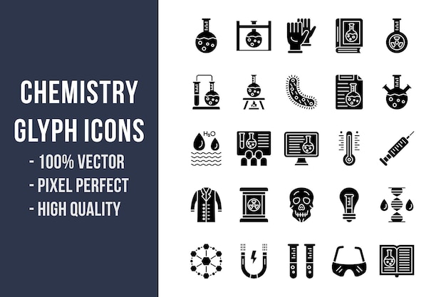 Chemistry Glyph Icons