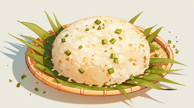 Vector chennai idli and steamed rice cakes