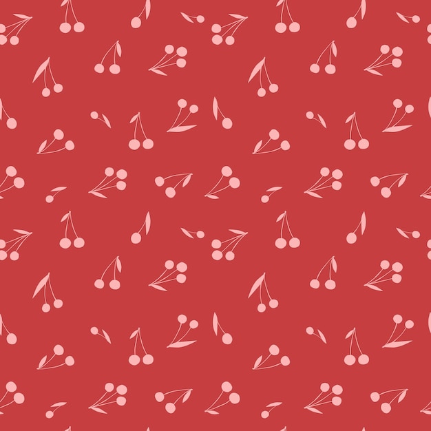 Cherries seamless background