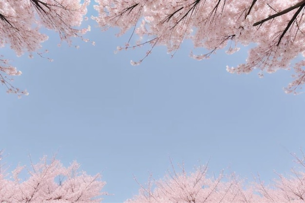 cherry blossoms in the sky