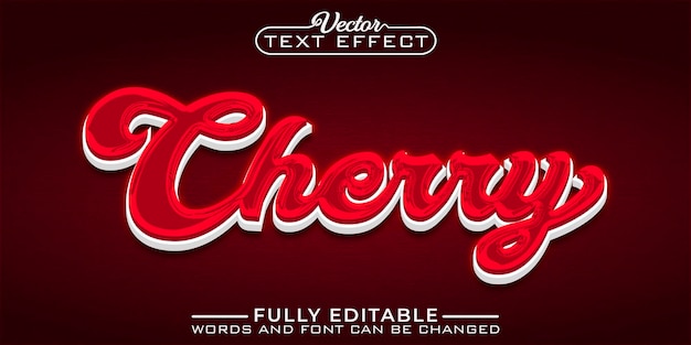 Cherry Editable Text Effect Template