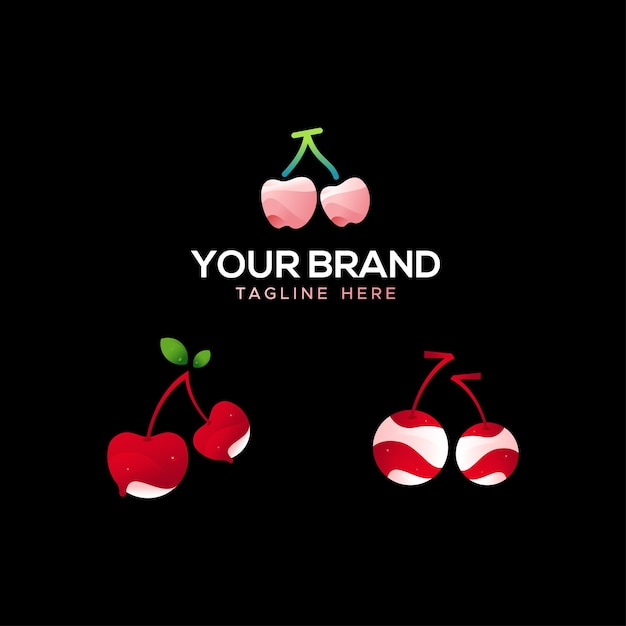 Cherry Fruit Gradient Brand For Company