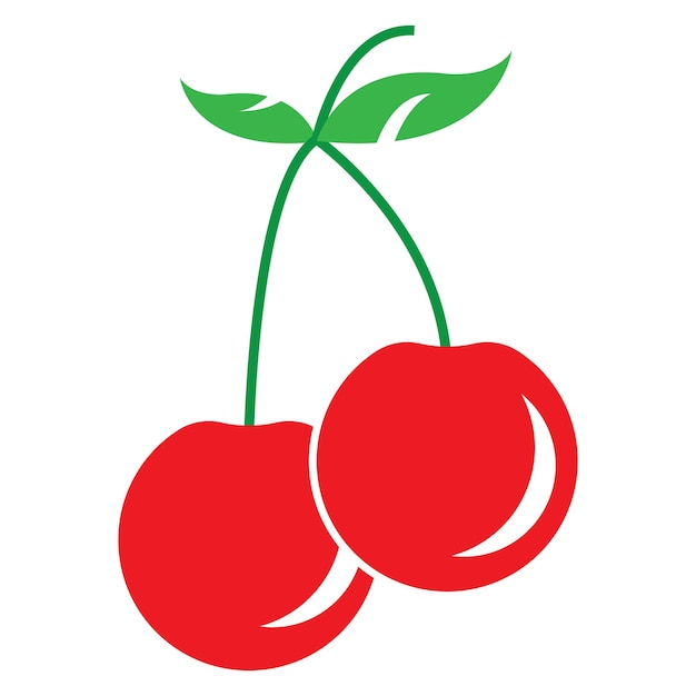 Cherry icon vector