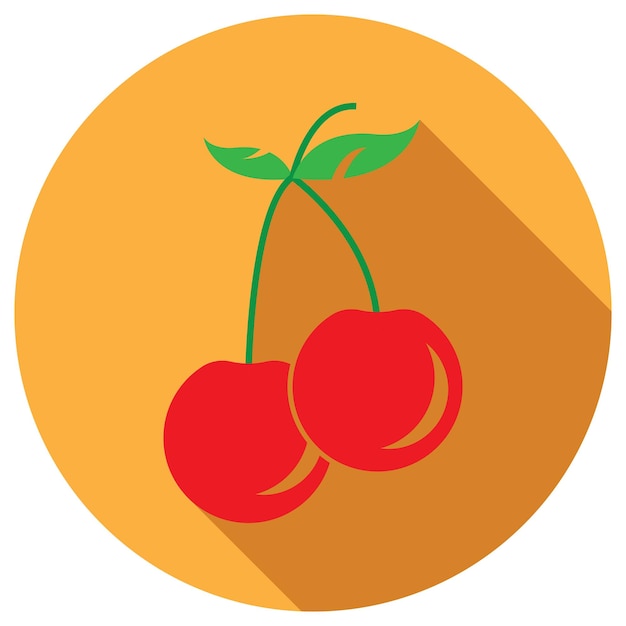 Cherry icon vector