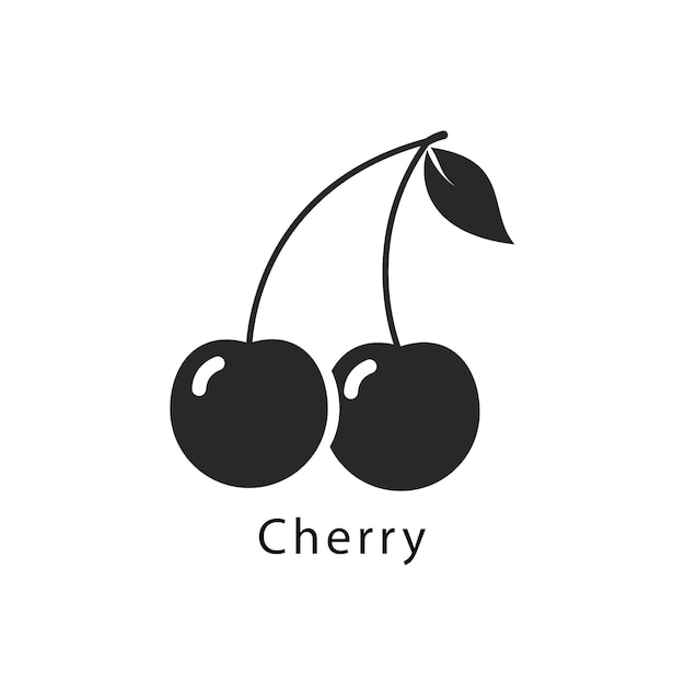 Cherry icon on white background.